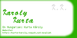 karoly kurta business card